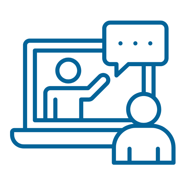 Enrollment Coach blue icon graphic