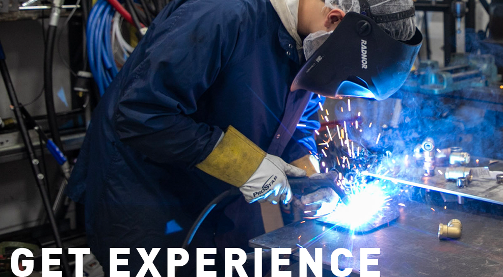 Alamo on the Job student welding 