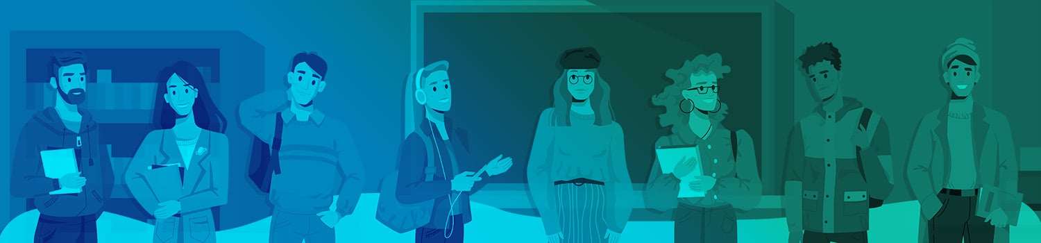 Illustration of students in a classroom