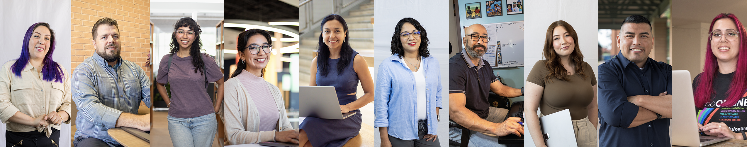 image of 2024 ten student AlamoONLINE scholarship awardees.