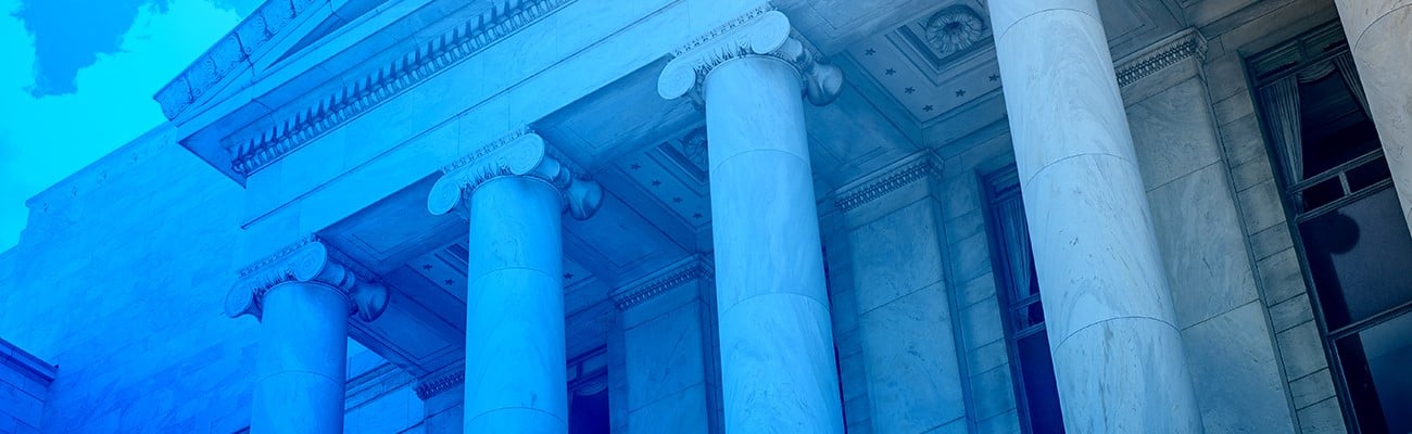 Governmental Relations Government Building with a blue tint