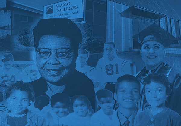 Collage of black and hispanic students