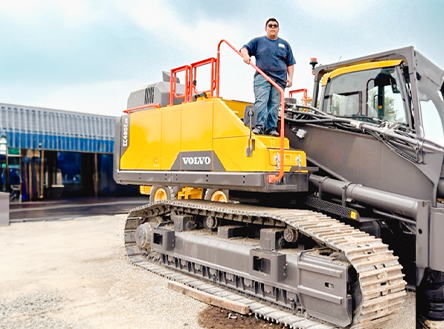 Alamo District male student on a diesel machine