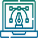 icon graphic in the shape of computer pen tool for design