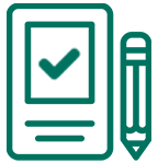 Alamo Colleges District green examination for credit icon