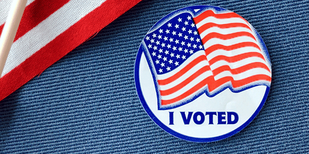 Button that says "I Voted"