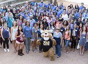 Student Group with Wildcat Willie