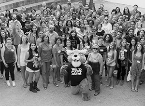 Student Group with Wildcat Willie