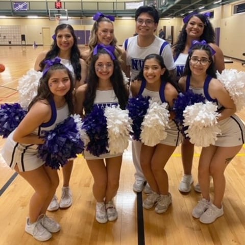 Photo of Cheer Team on the Court