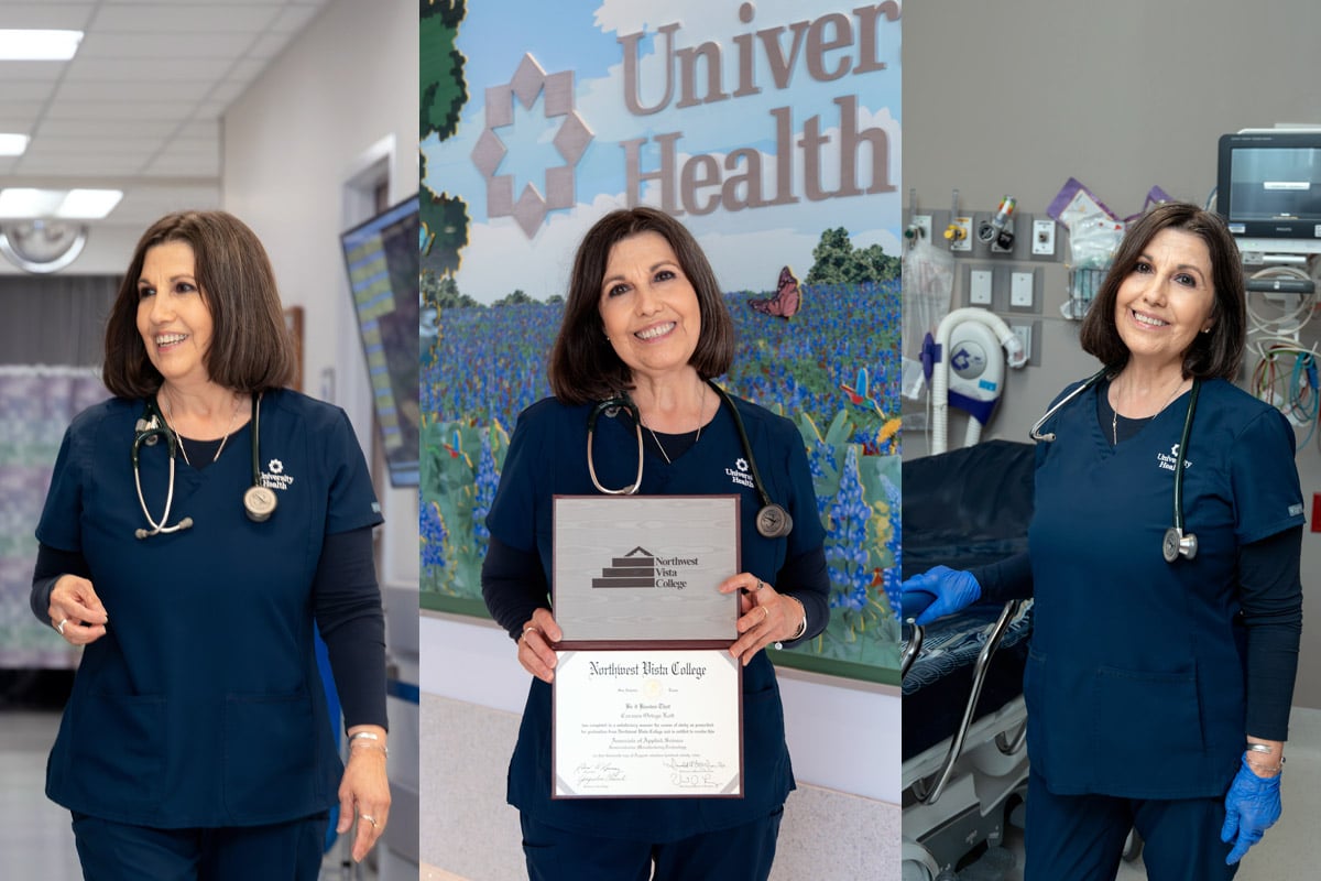 Carmen Lott, one of the college’s first graduates