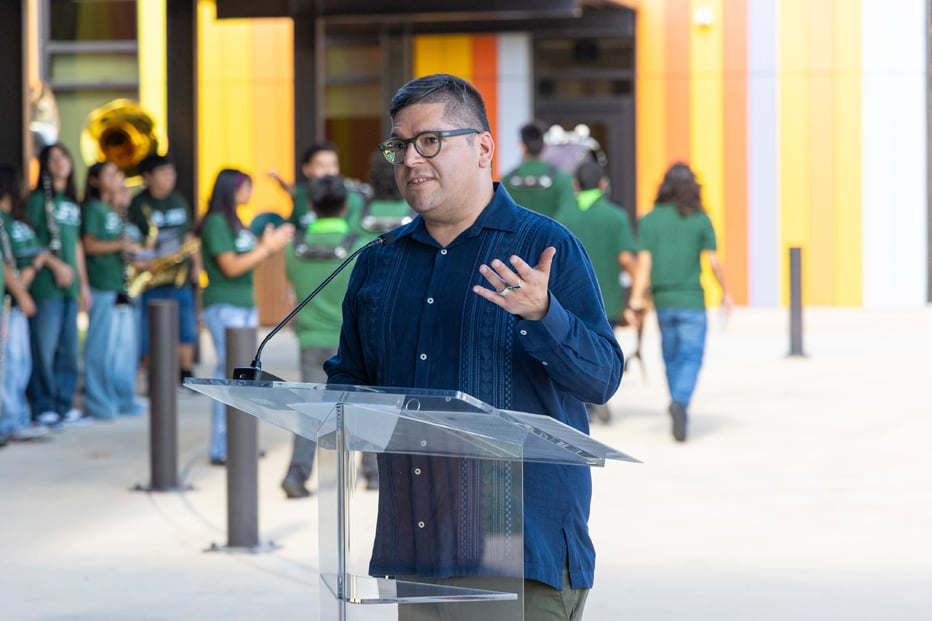 Dr. Castillo Speaking at artwork unveiling