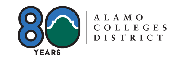 80th Anniversary of Alamo Colleges Logo | Text: 80 Years, Alamo Colleges District