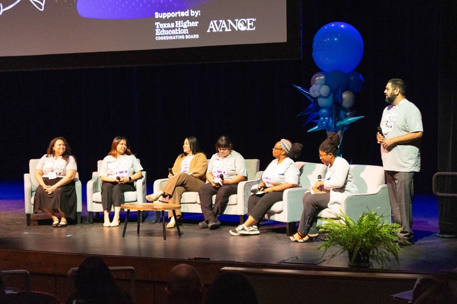 parenting students speaking on panel