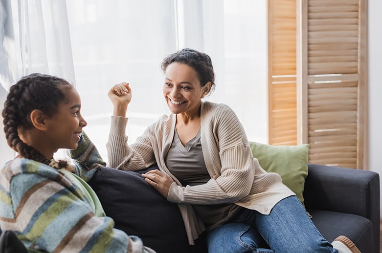 Parent supporting student