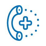 Icon: Phone Call with Medical Plus sign