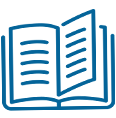 open book blue icon
