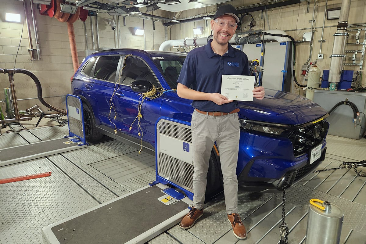 Michael Longoria with Certificate