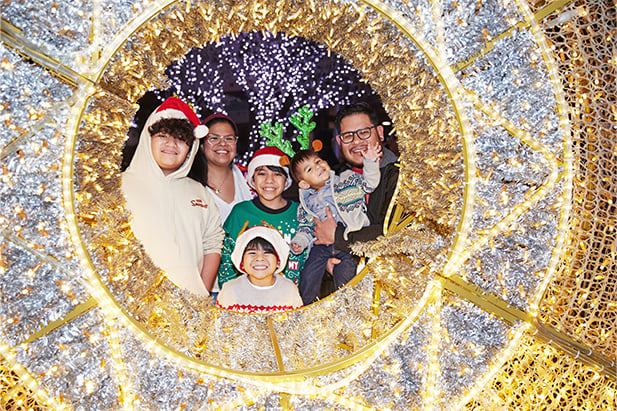 Family attending Winter Wonderland