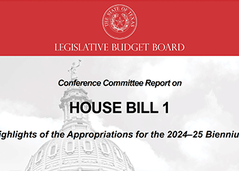 Snapshot of LBB Summary of HB1 (Budget)