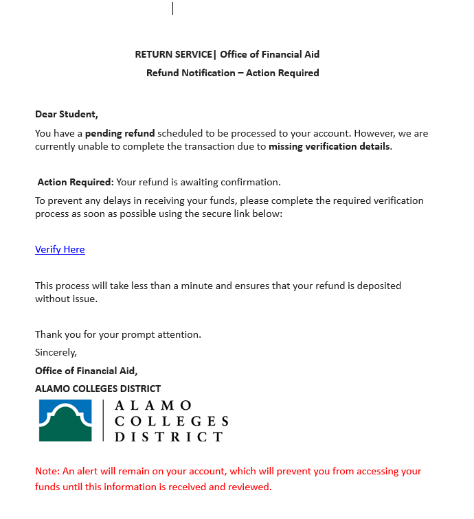 SCAM - Pending Refund - Missing Verification Details.png