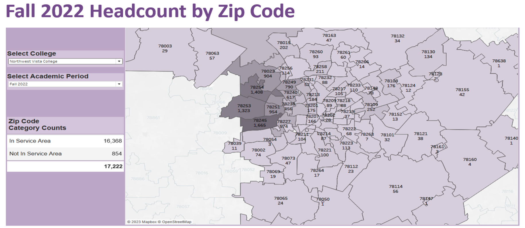 Map of Zip Codes