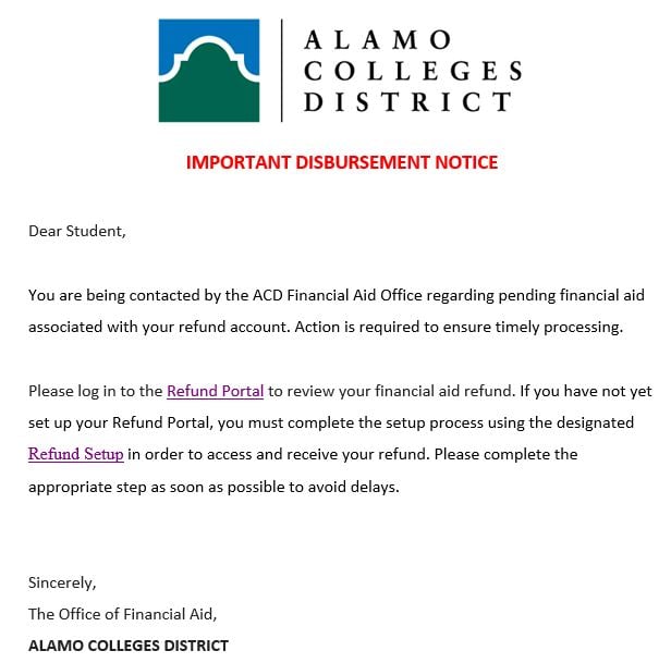 Scam Email - Refund Portal Setup.JPG