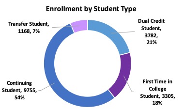 Enrollment by Student Type Chart