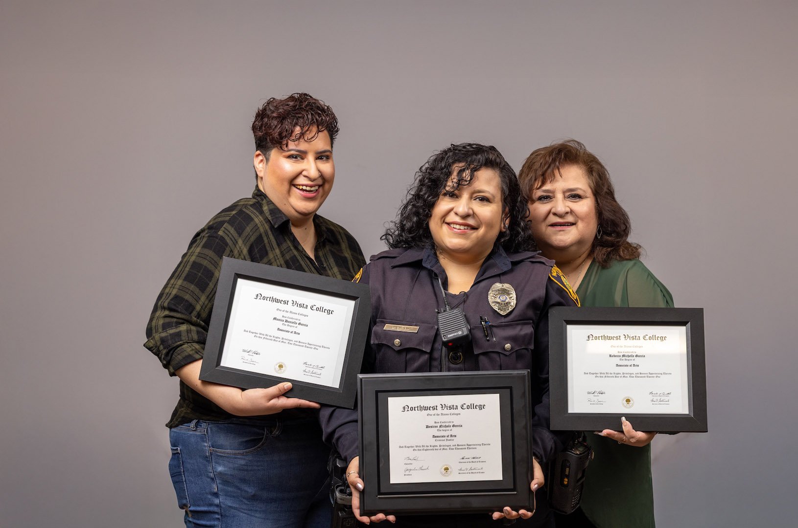 Three NVC Graduates - The Garcias