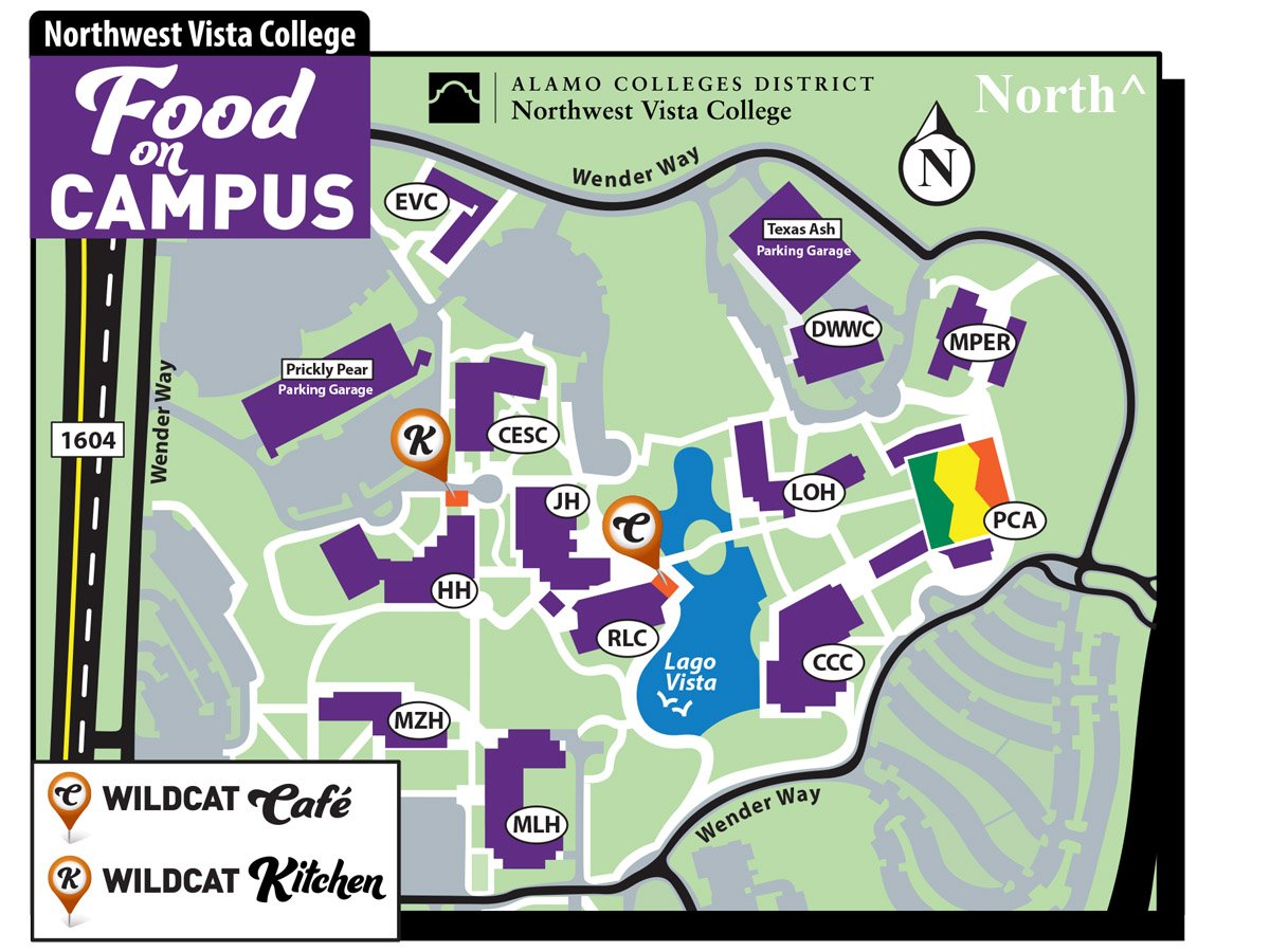 Map of Food on Campus Locations