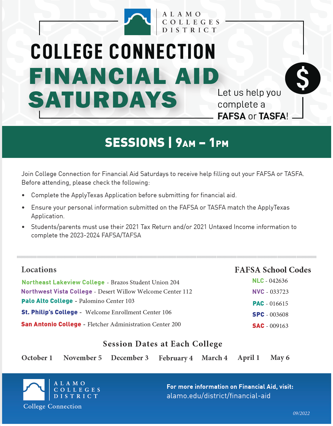College Connection Financial Aid Saturdays Flyer 2022-2023 Revised.png