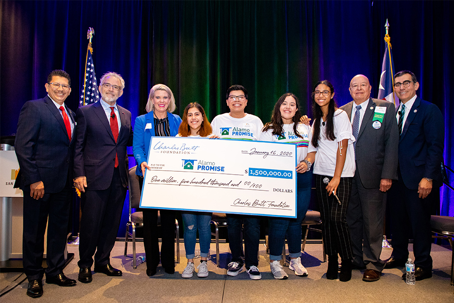 Richard Perez, President and CEO of the San Antonio Chamber of Commerce ·         Robert Rivard, Founder and Editor of the Rivard Report ·         Kate Rogers, Director of the Charles Butt Foundation ·         Kayla Smith, Jay High School Student and Promise Scholar ·         Anthony Acevedo, Jay High School Student and Promise Scholar ·         Madelyn Stahl, Jay High School Student and Promise Scholar ·         Aaliyah Muriel, Wagner High School Student and Promise Scholar ·         Marcelo Casillas, Chair of the Alamo Colleges District Board of Trustees ·         Dr. Mike Flores, Chancellor of the Alamo Colleges District