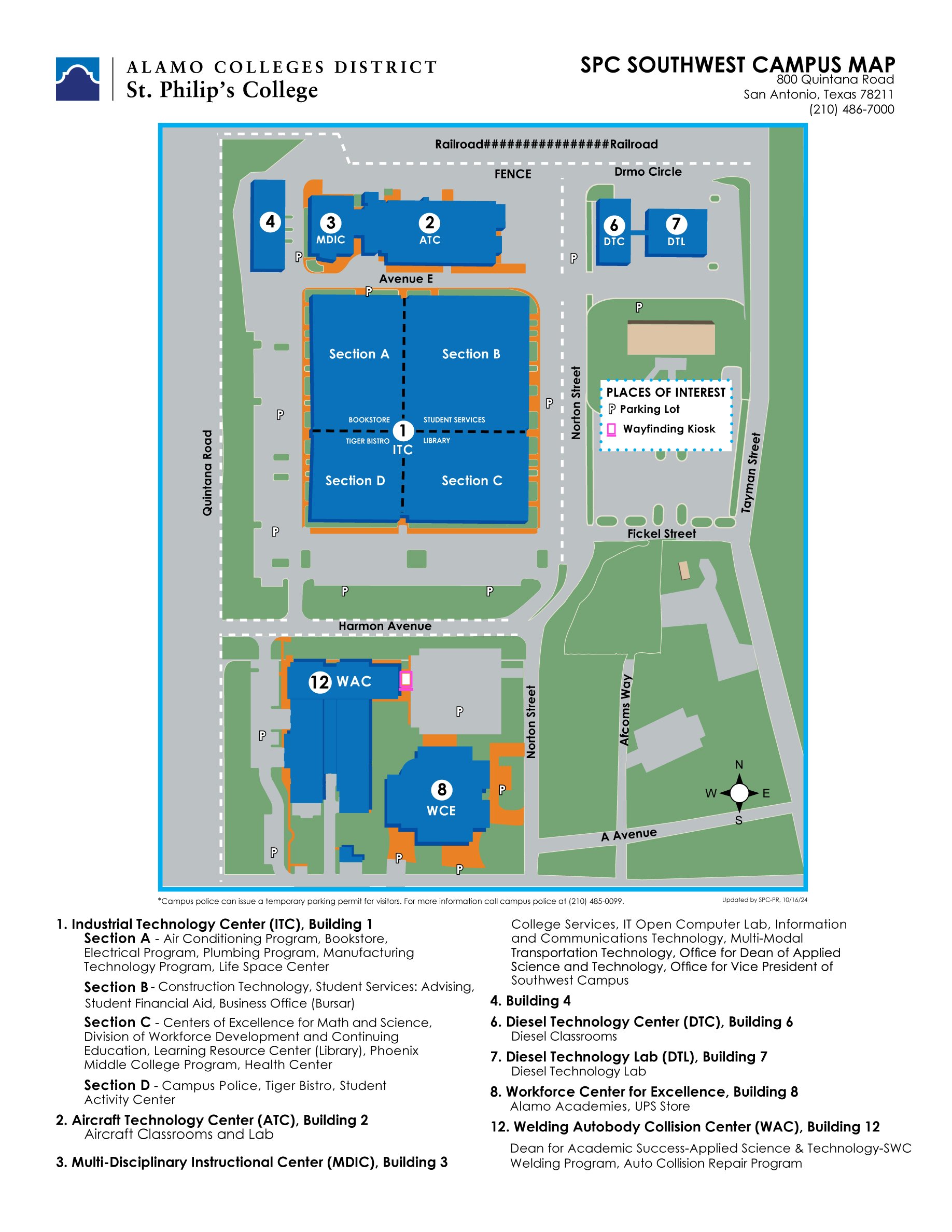 Palo Alto College Campus Map Campus Maps | Alamo Colleges